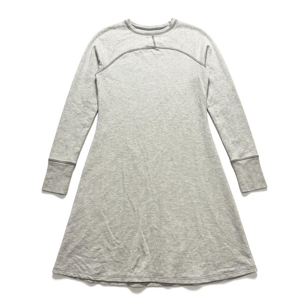 BDG M Heather Gray Long Sleeve Dress Womens Casual Cozy A-Line